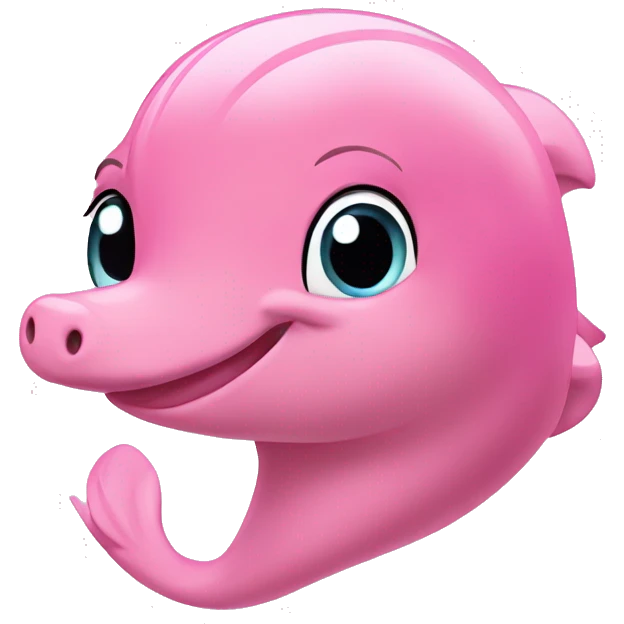 pink dauphin  emoji