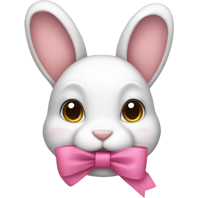 bunny with a pink bow emoji
