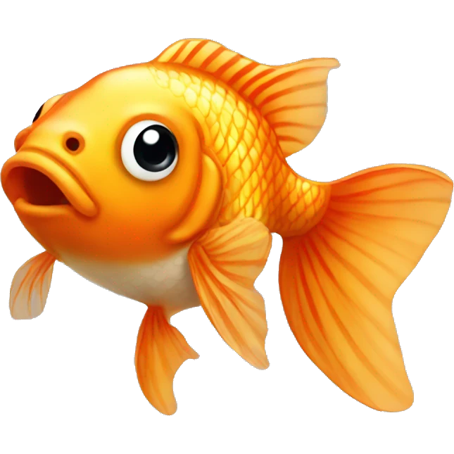 Pretty goldfish emoji