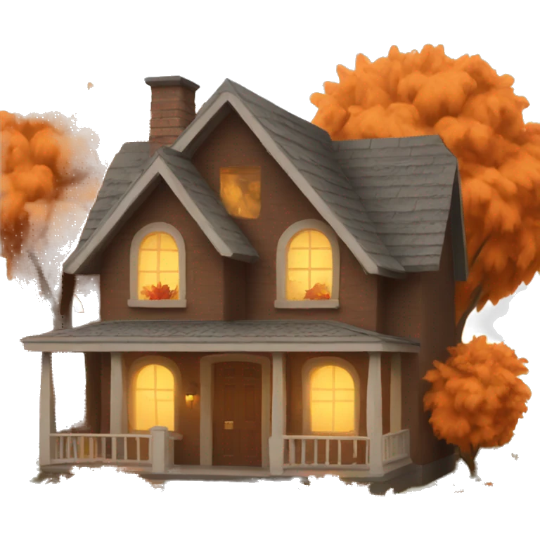 cozy fall house emoji
