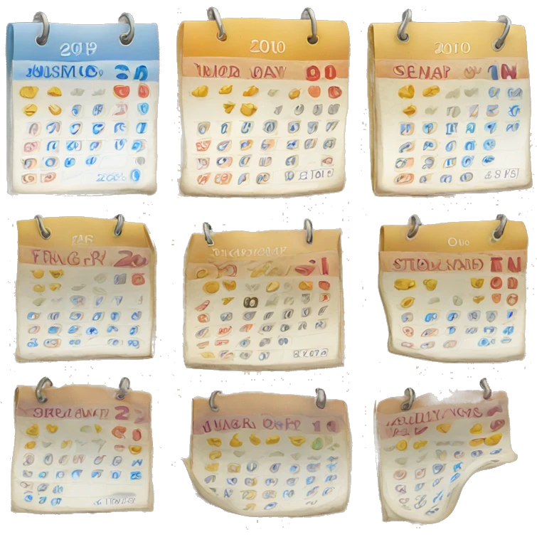calendar of year 2010 emoji