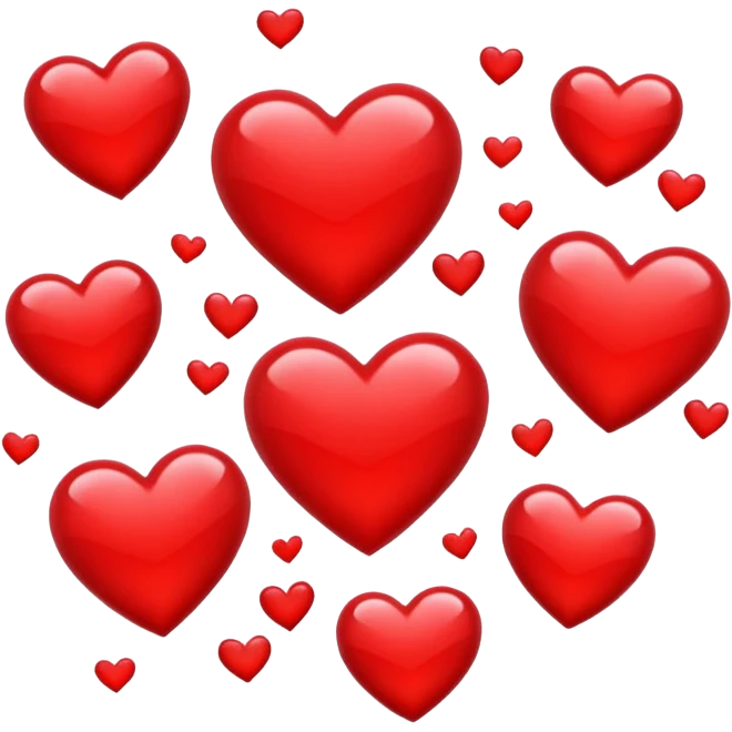 heart raining heart emoji