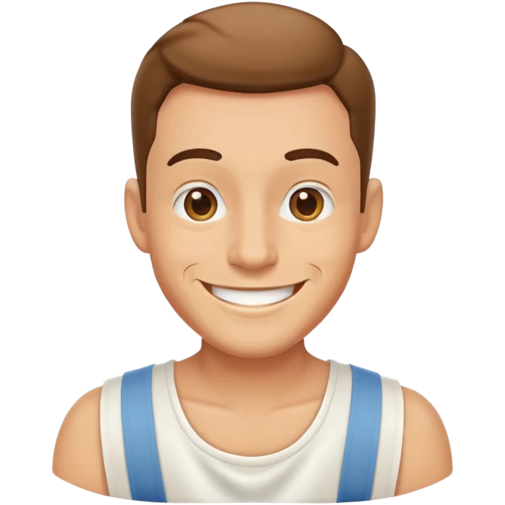 man with a bib emoji