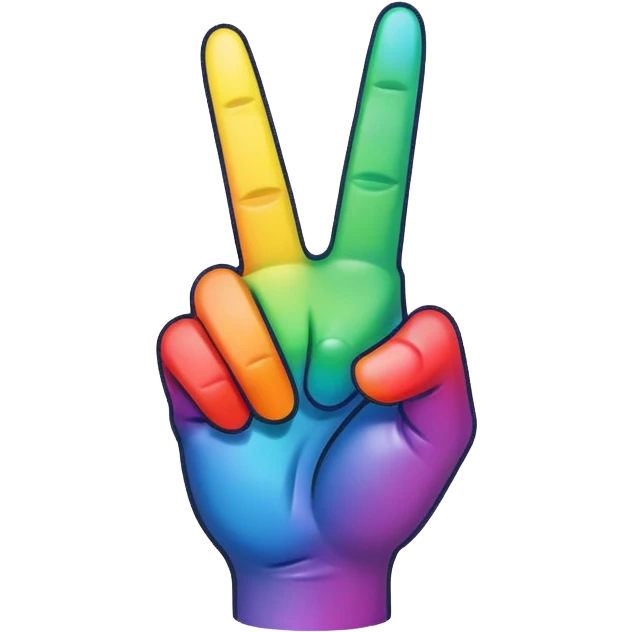 Rainbow middle finger  emoji