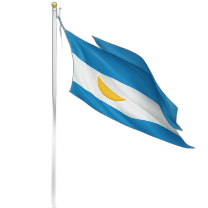 drapeau bleu clair avec une lune et une étoile blanche emoji