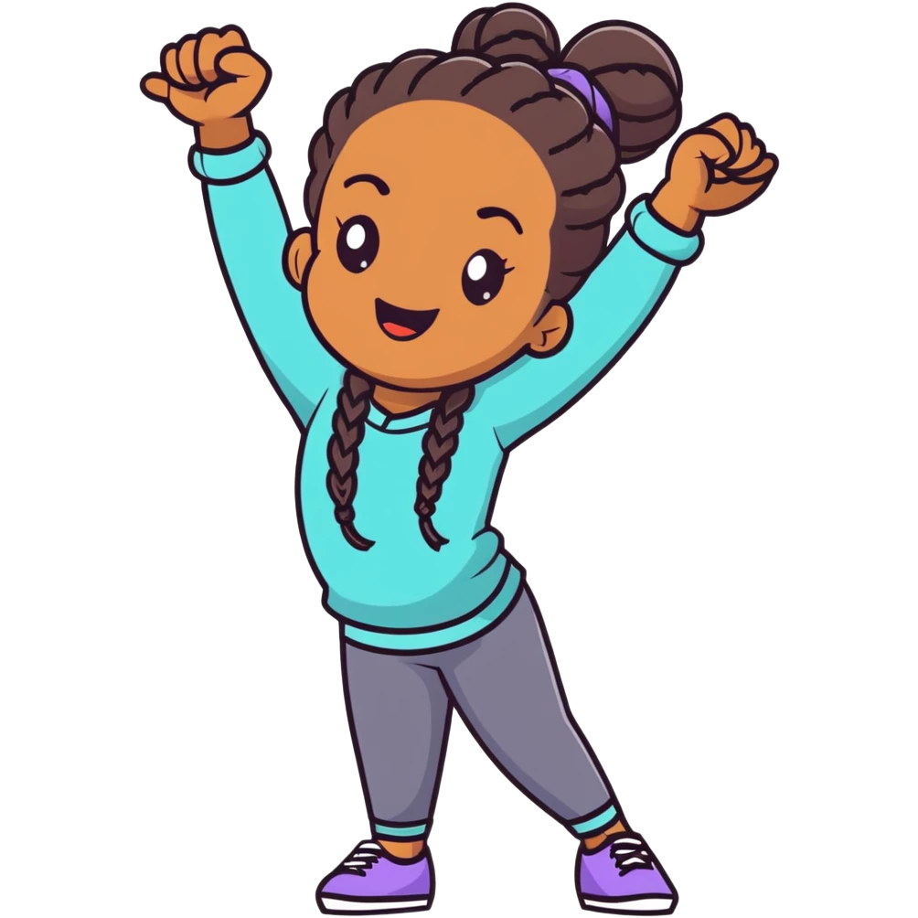 Black girl dancing with joy emoji