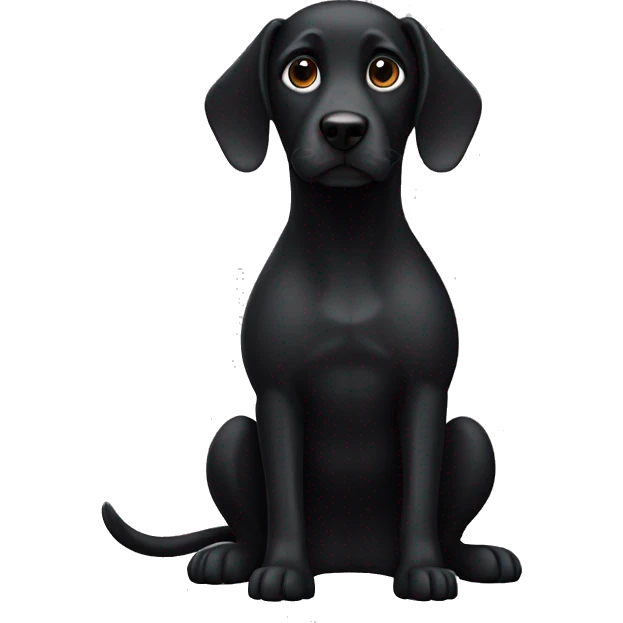 Dog, black  emoji