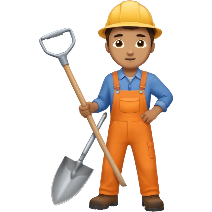 man digging with a shovel emoji