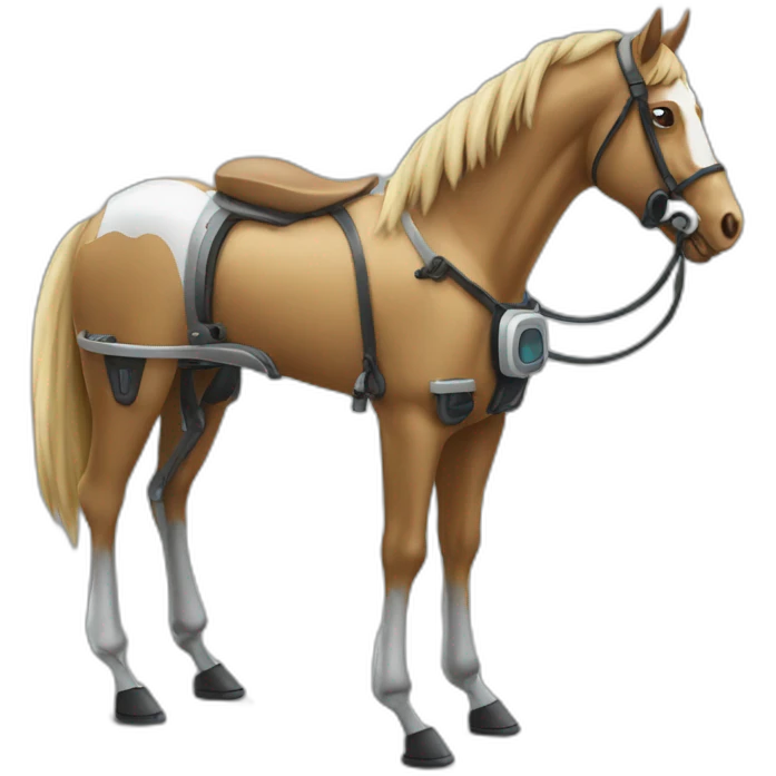 horse on robot jockey emoji
