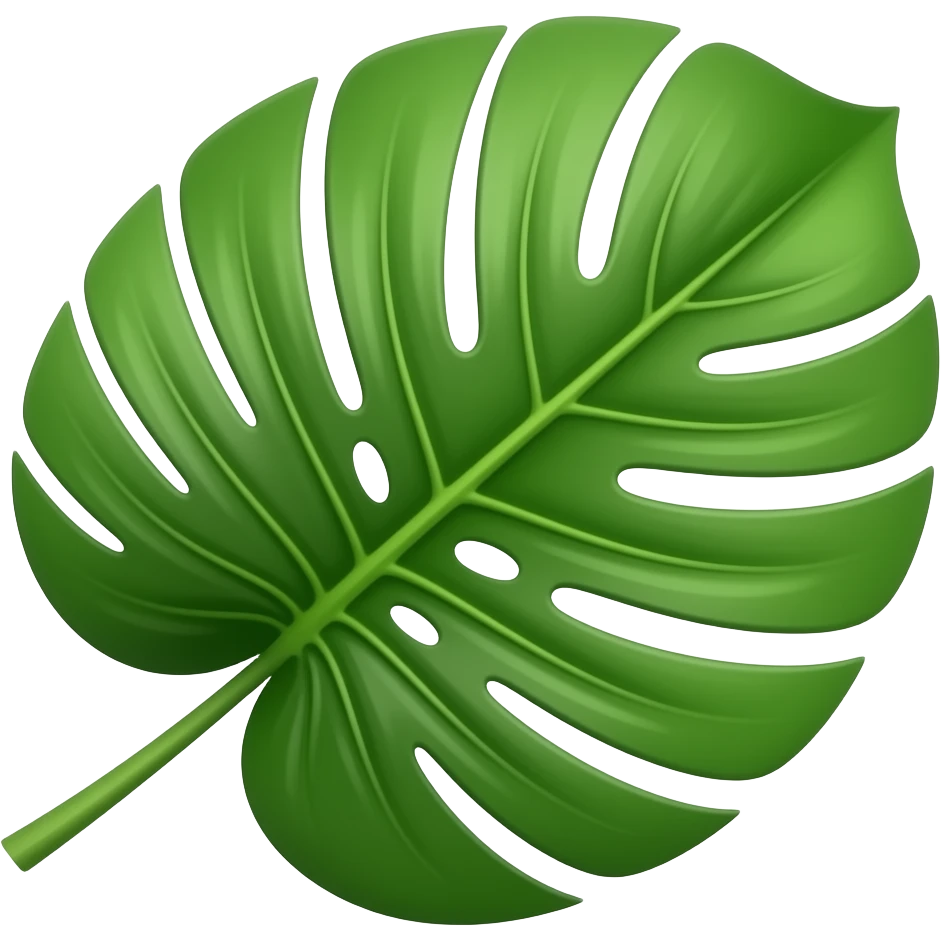 How about a single large monstera deliciosa leaf emoji