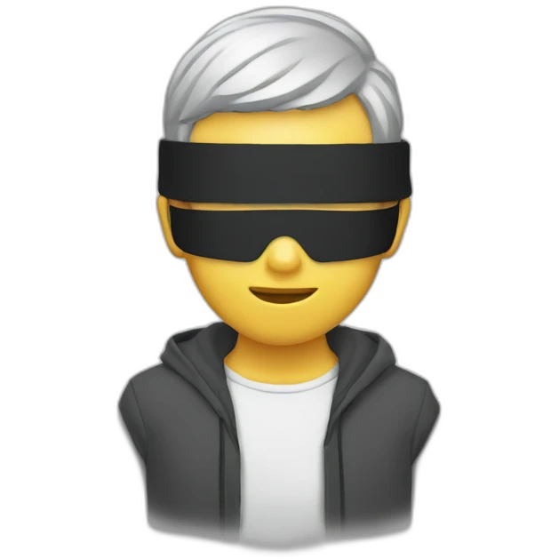 Gojo with blind fold emoji