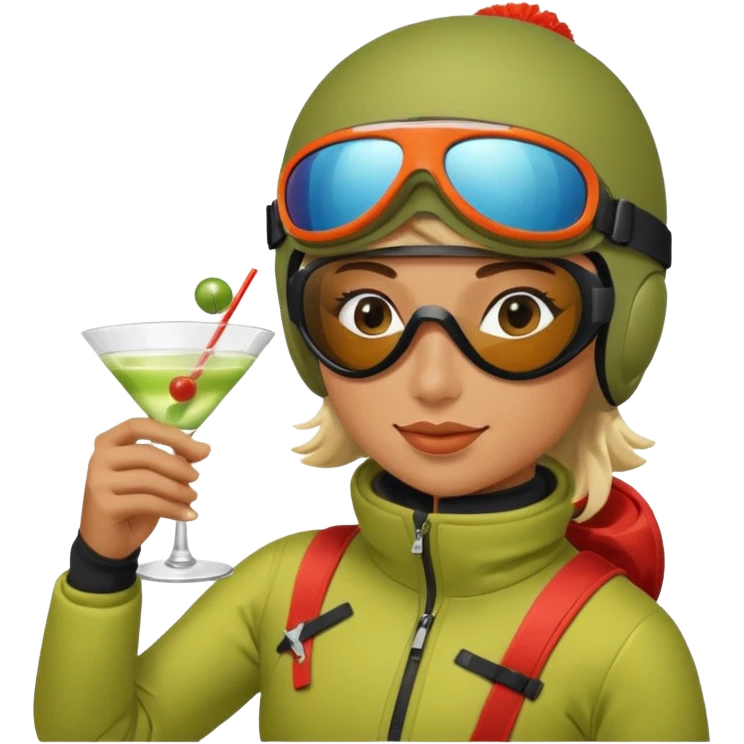 Skier martini emoji