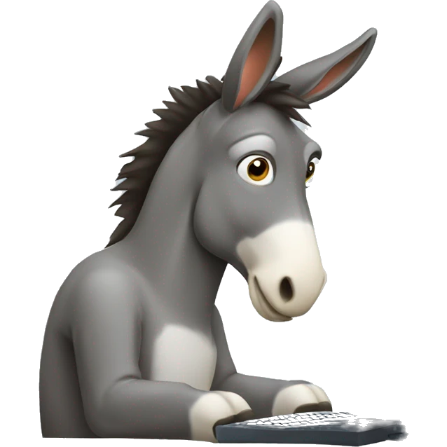Donkey with Computer emoji