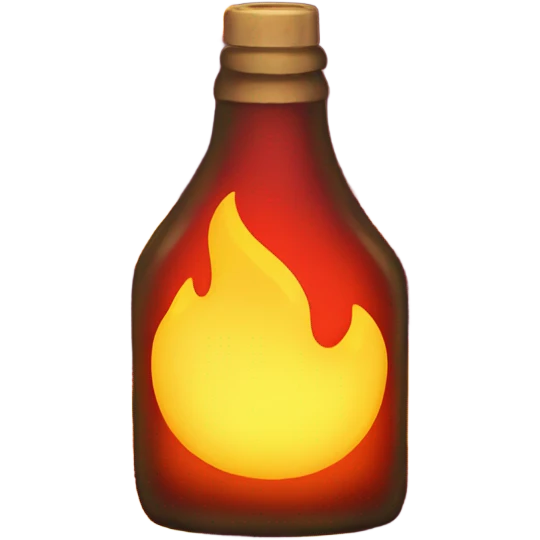 Bottle on fire emoji