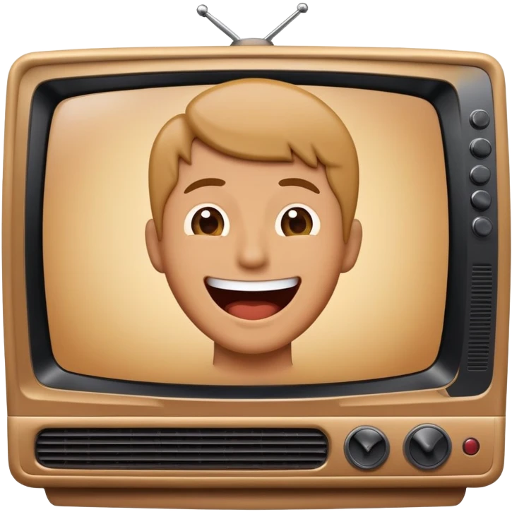 person watching a comedy show on TV emoji