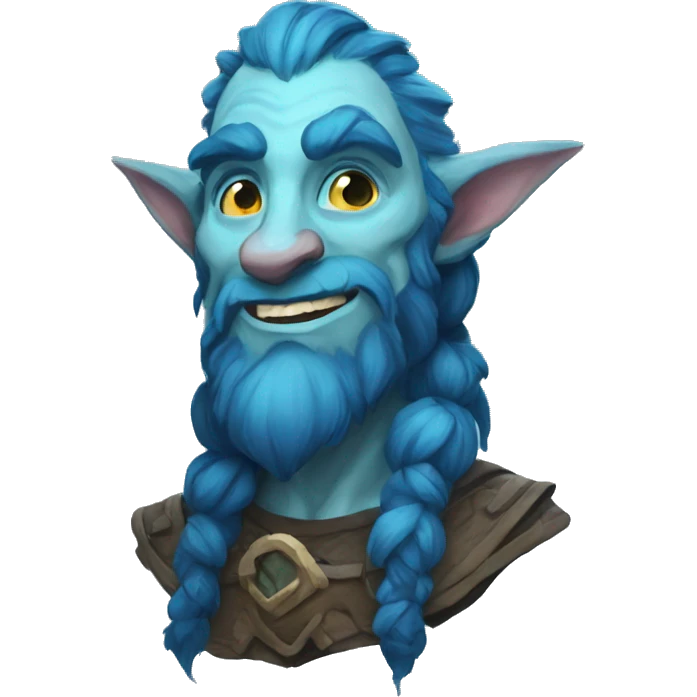 Spectral giant firbolg blue happy emoji