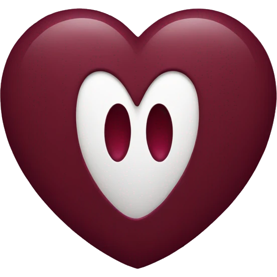 burgundy heart emoji