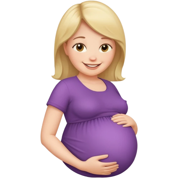 Pregnant woman big belly emoji