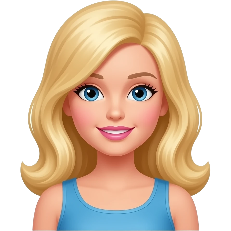 blue yellow Before–after frame template inspired by Barbie colour pallete emoji