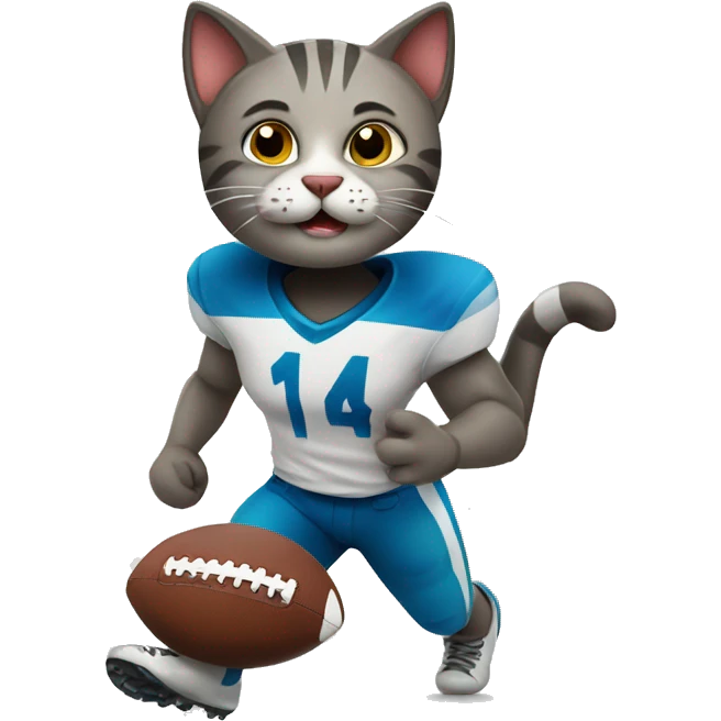 Cat play football emoji