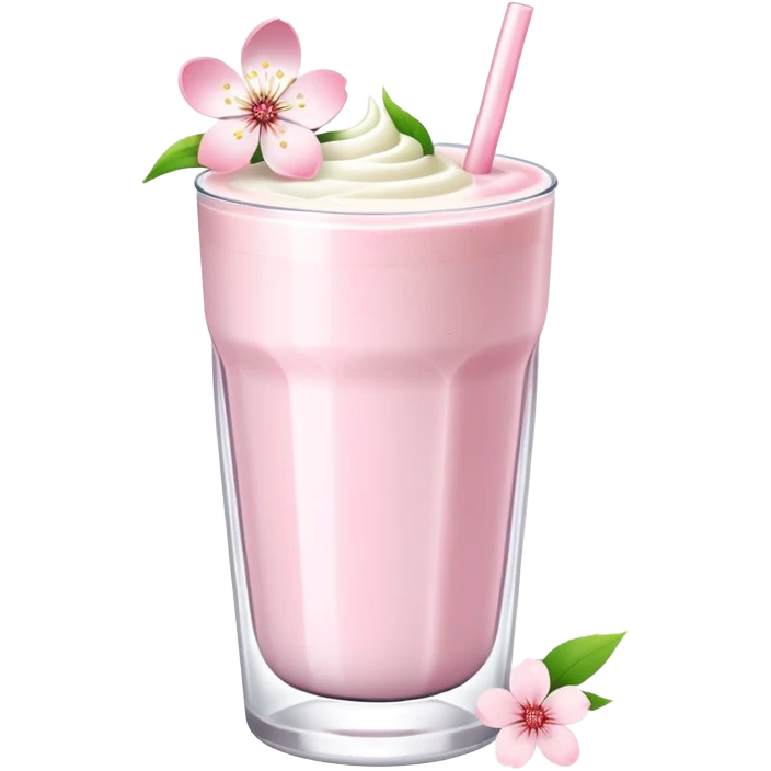 Cute Pastel pink and white Cherry Blossom Sakura Smoothie emoji