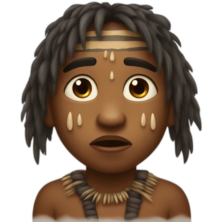 Aborigine is crying emoji