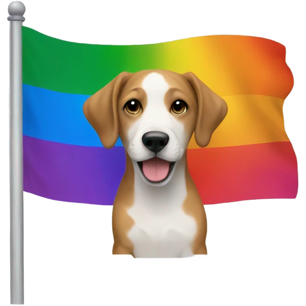Pride flag with dog emoji
