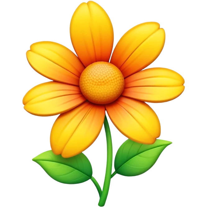 generate realistic detailed flower in 3d emoji style emoji