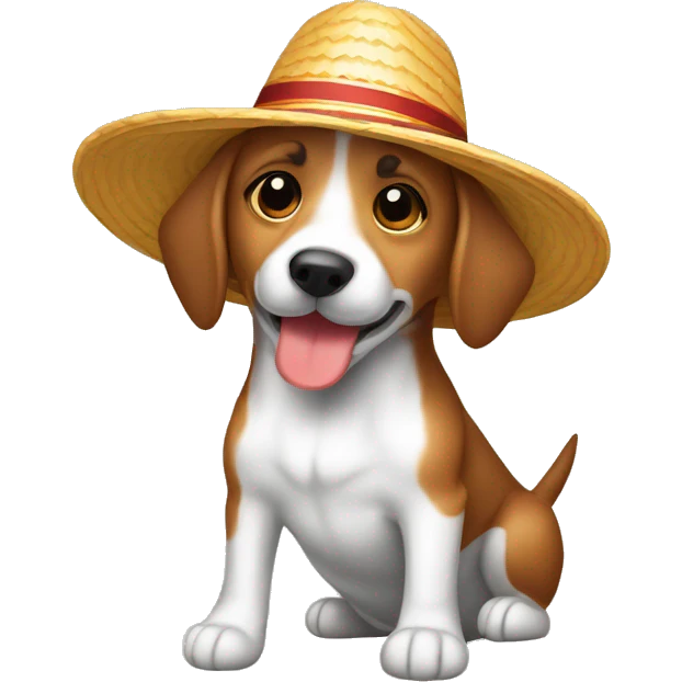 Perro salchicha con sombrero de marino emoji