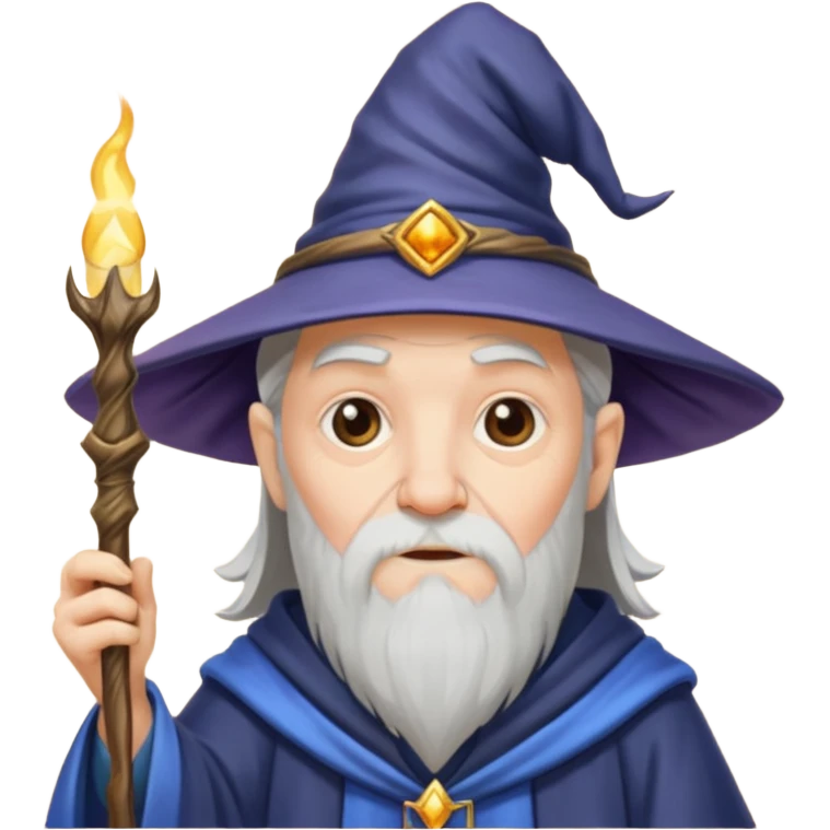 old wizard casting spells emoji