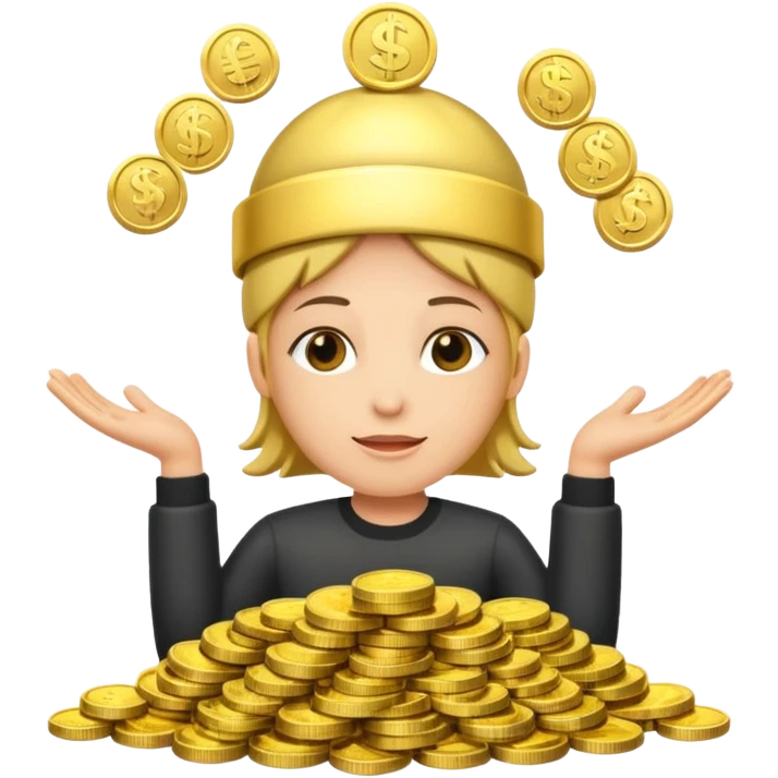 Money on head emoji