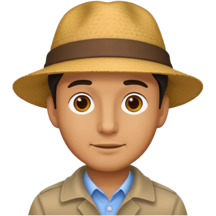 man wearing a hat in the back emoji