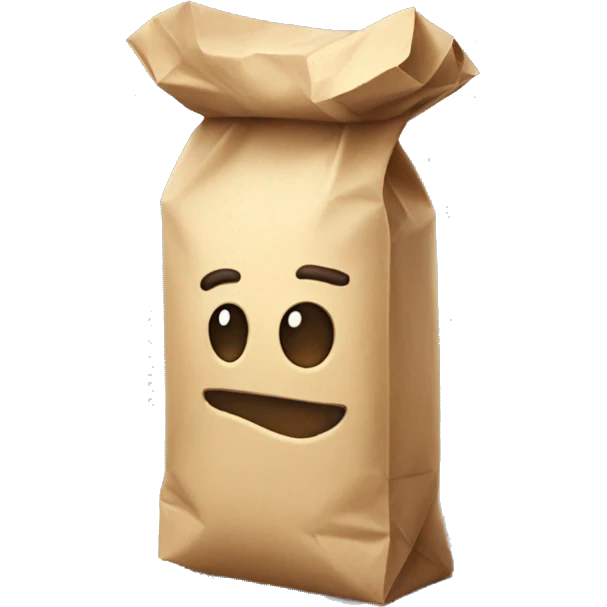 aesthetic paperbag with flour emoji