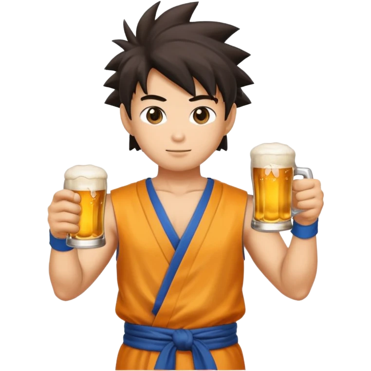 Sangoku with a beer in the hand  emoji