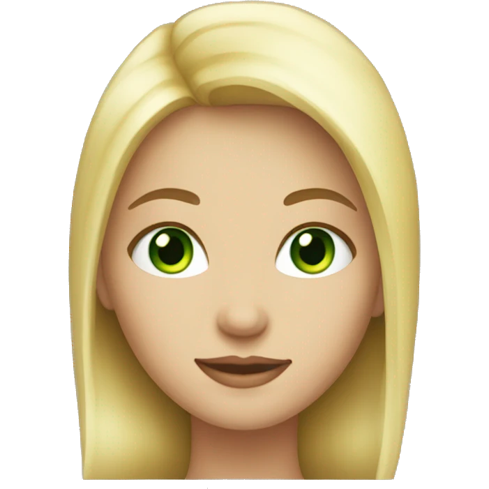 blonde girl with green eyes  emoji
