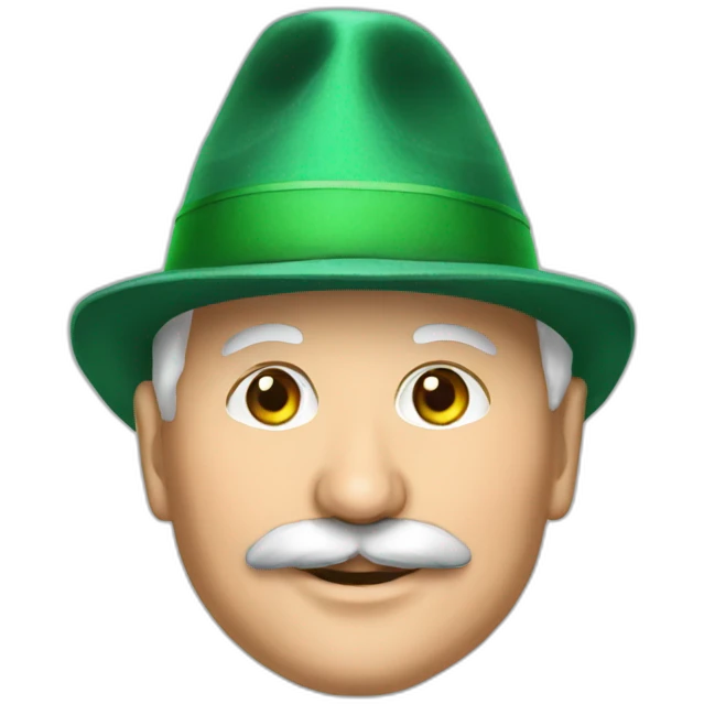 Emoji of President Lukashenko in a magic hat emoji