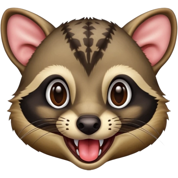 civet with yummy expression and long tongue emoji