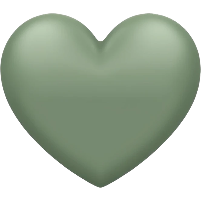 Sage green heart emoji