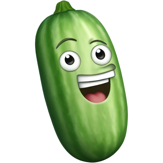 Big cucumber with tongue out emoji