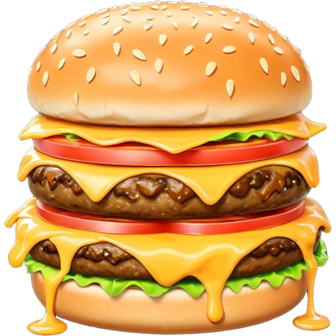 ghibli style juicy cheeseburger emoji