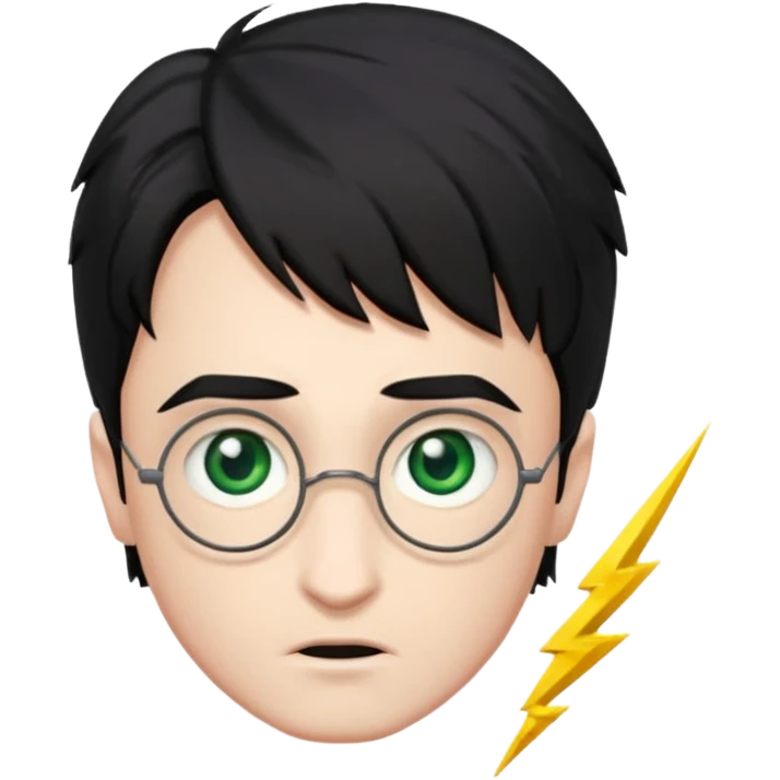 Harry potter with lightening scar on forehead emoji
