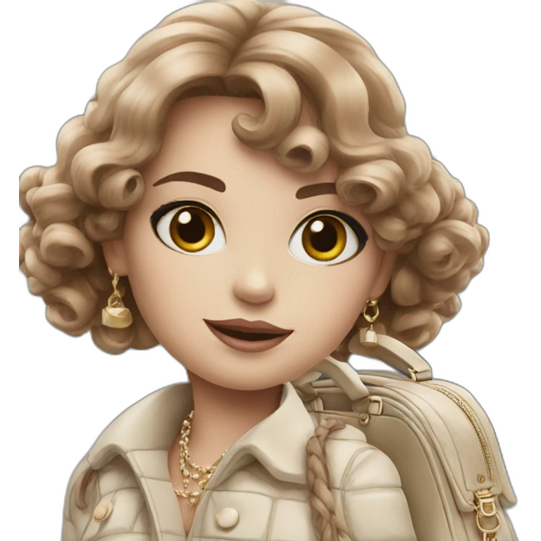 Femme avec un sac chanel emoji
