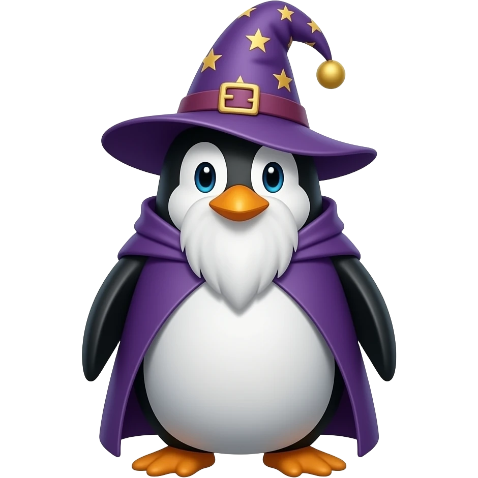 Penguin Wizard emoji