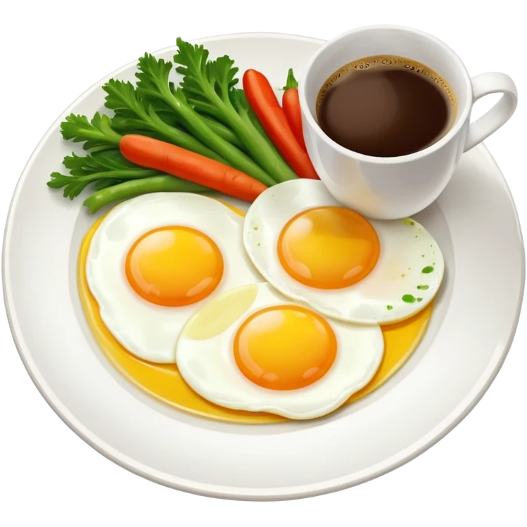 eggs with veggies and coffee  emoji