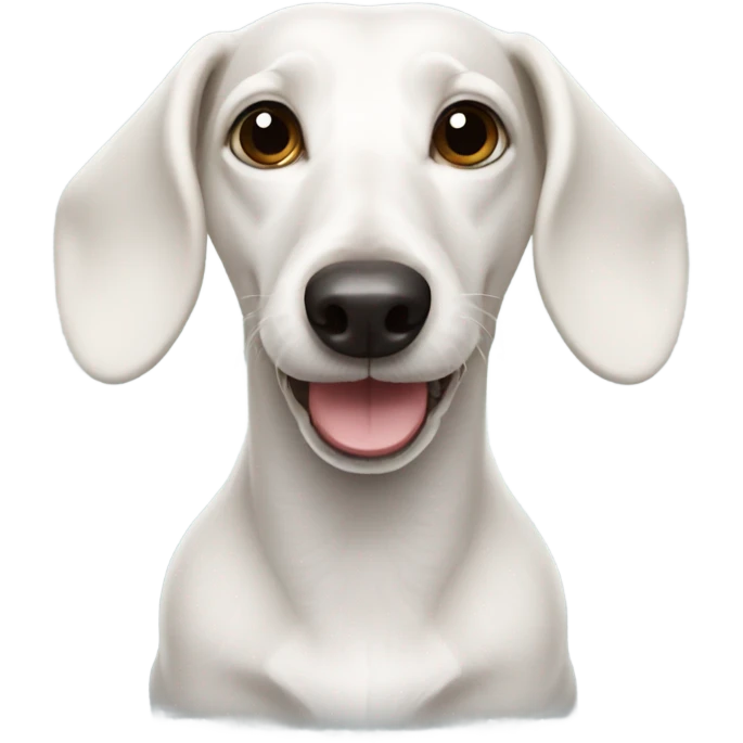 White dachshund  emoji