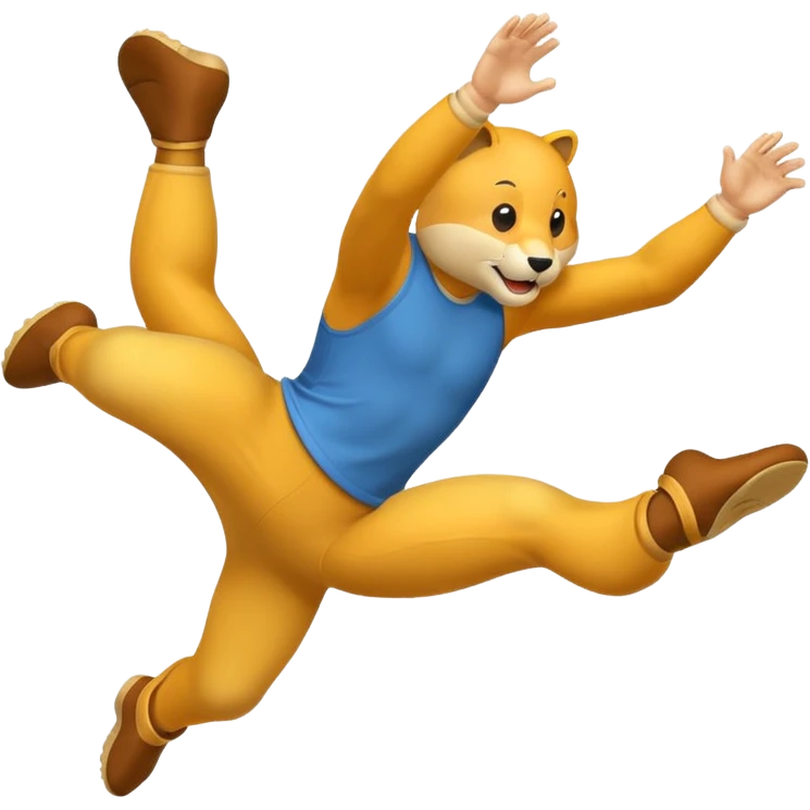 animal kicking pose emoji