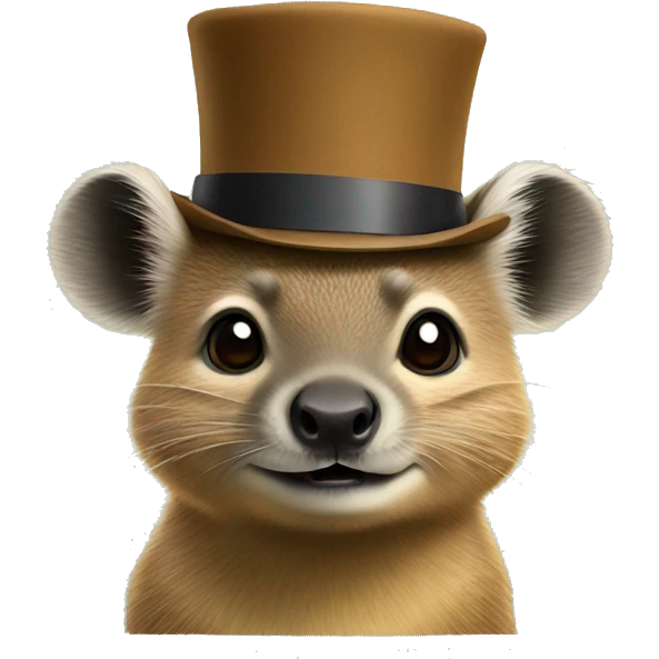 hyrax with a hat  emoji