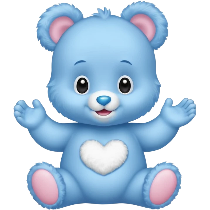 cute blue baby care bear emoji
