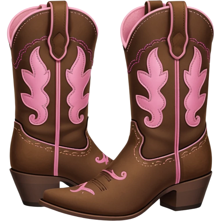 cowgirl boots cute a tiny bit of pink on it emoji
