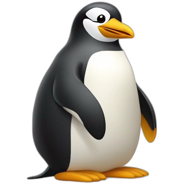 Un pingouin qui fait de la moto emoji